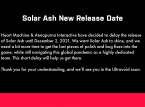 Solar Ash foi adiado para dezembro