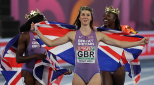 Amy Hunt, da Grã-Bretanha, conquista a primeira medalha de ouro individual sênior nos 100m do Campeonato Europeu