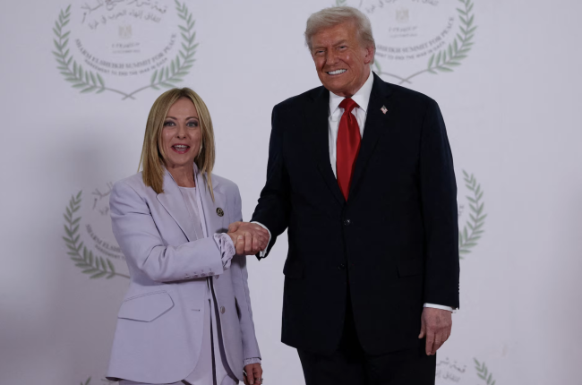 Trump desconta contra Meloni e diz estar 