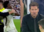 O que aconteceu entre Vin&iacute;cius e Simeone no cl&aacute;ssico: "Florentino vai te demitir, lembre-se..."